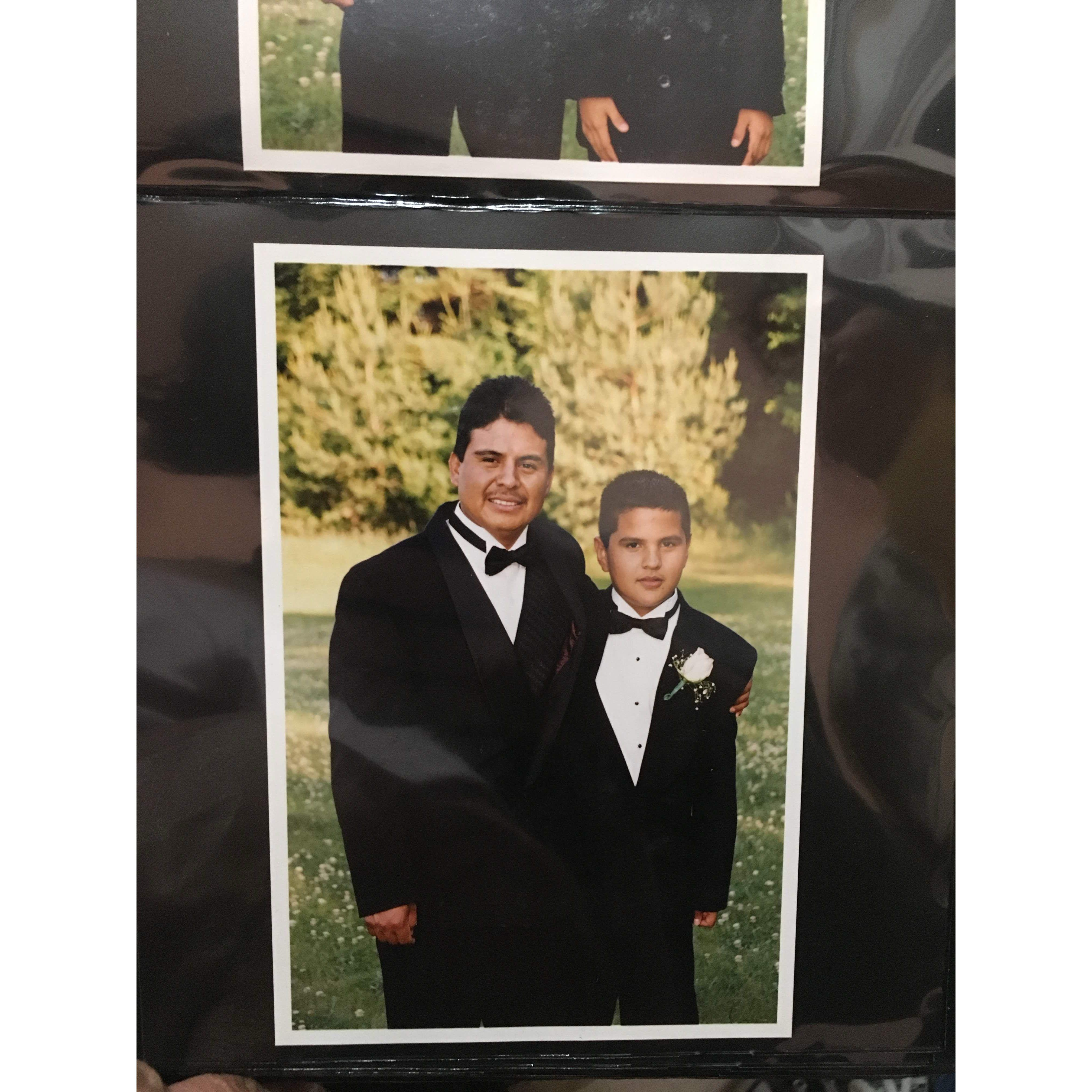 Fun fact: Joel was in Itzel's parents' wedding, who would've thought! circa 2004