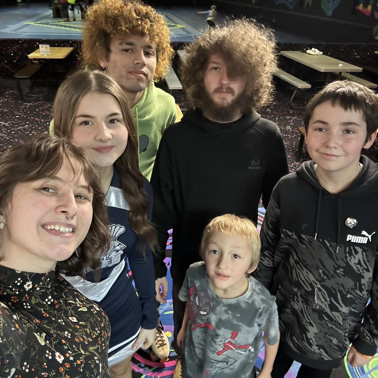 Family outing going roller skating together (Waldo’s first time roller skating!)