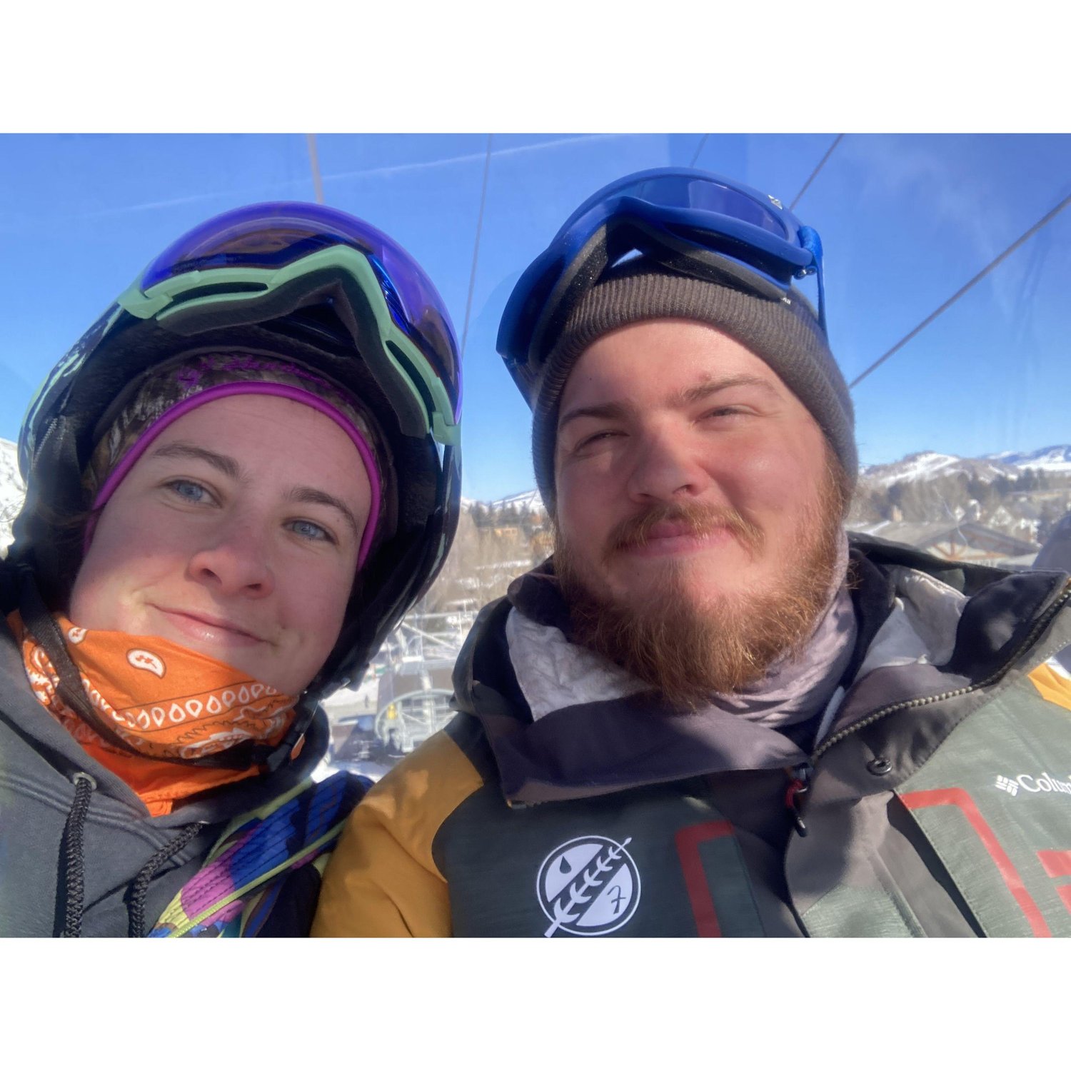 Enjoying some fresh powder at Snow King Mountain, Jackson Wyoming