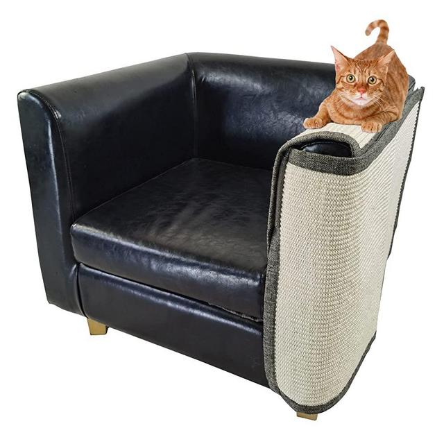 Fully Wrapped Cat Scratcher Couch-Natural Sisal Furniture Protection from Cats-Corner cat Scratcher for Couch Bed,Chair-Easy Installation
