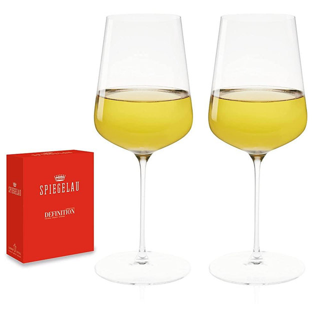 Spiegelau Definition Universal Wine Glasses, European-Made Lead-Free Crystal, Dishwasher Safe, Set of 2, 19 Ounces
