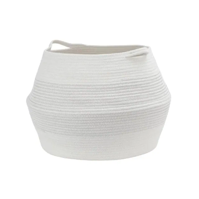 HLD Global XXL Coiled Rope Belly Basket Cream