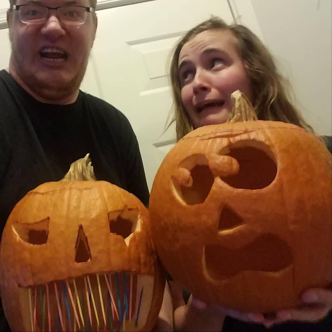 Please note how artfully we have mimicked the faces of our pumpkins