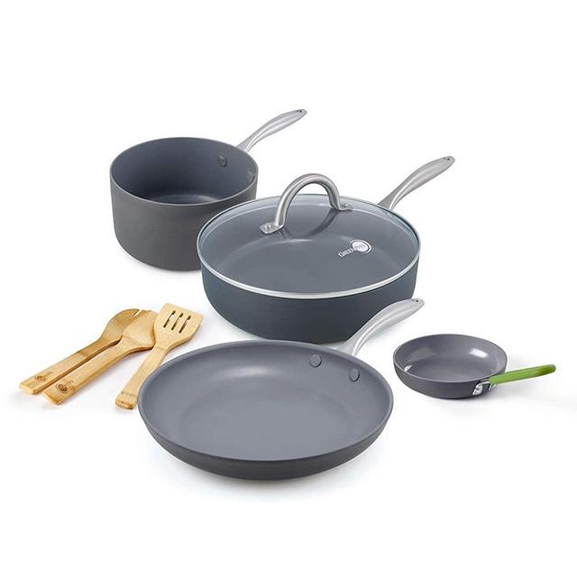 GreenPan Lima Healthy Ceramic Nonstick, 8 Piece, Gray