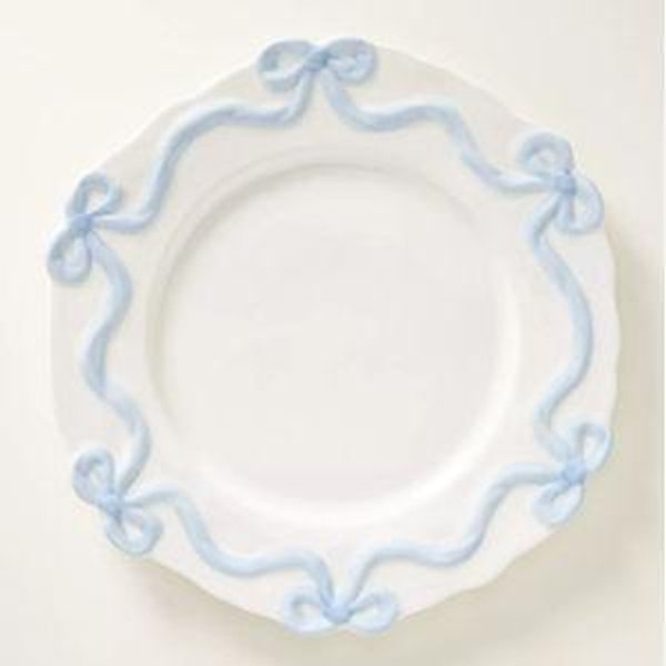 Benedita Bow Stoneware Dinner Plates, Set of 4