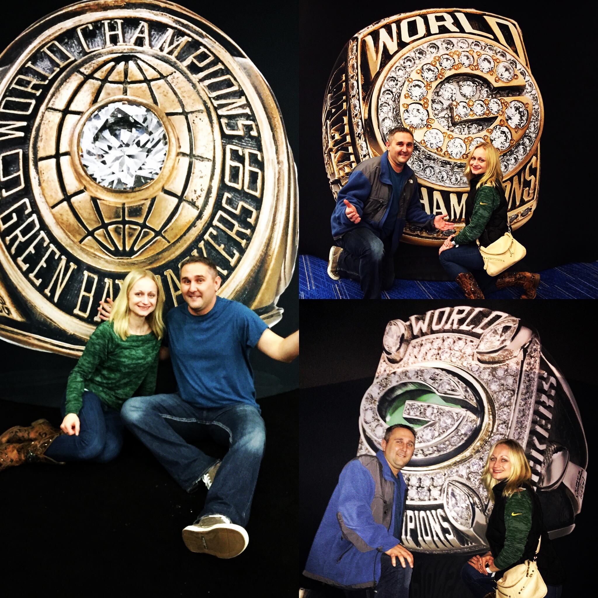 Superbowl Fan Experience in Houston - We found 3 Green Bay Championship Rings!