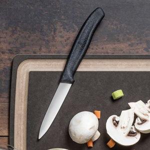 Victorinox 6.7603 3.25 Inch Swiss Classic Paring Knife with Straight Edge, Spear Point, Black, 3.25", 3.25" Paring