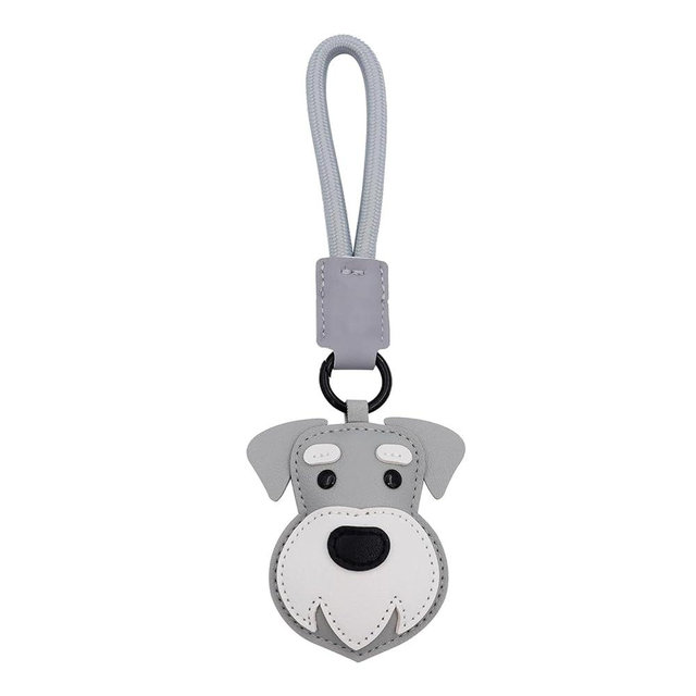 Elechobby Soft Leather Dog Keychain,Cute Cartoon Animal Keyring,Border collie,Beagle,Schnauzer,Poodle,Faldou,Husky Keychain