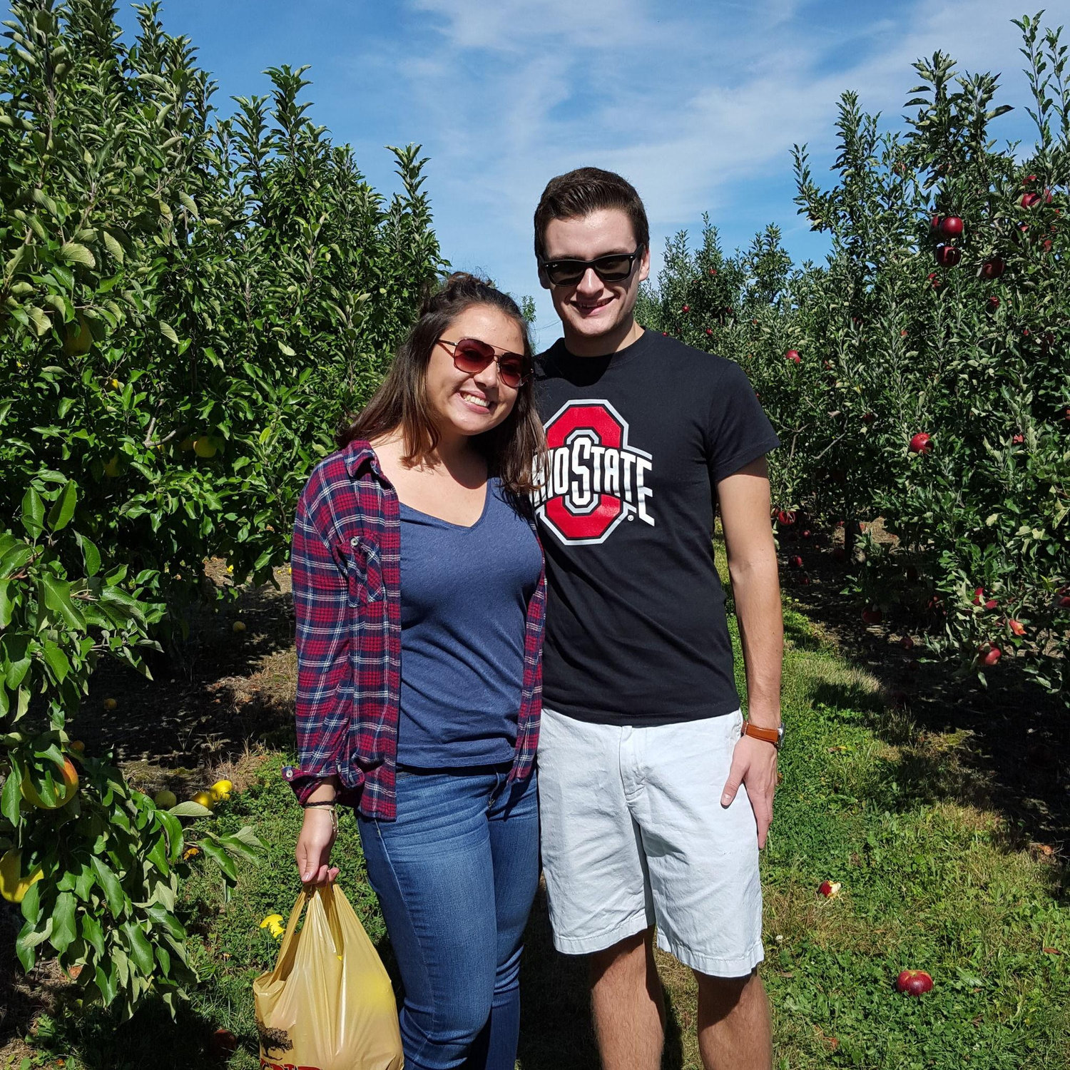 Our first official date; Kurt lost a bet and had to wear an OSU shirt