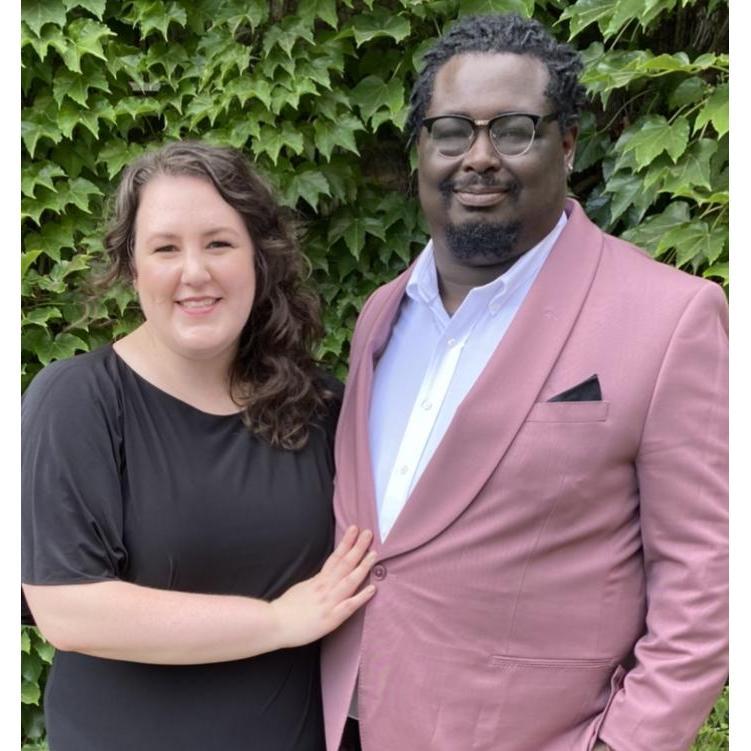 Cleaning up nice for our first wedding together