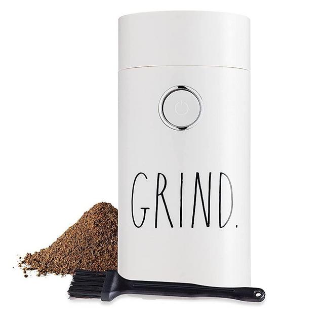 Rae Dunn Electric Coffee Grinder, Perfect Grinder for Coffee, French Press, Espresso, and Drip Coffee, Grinders for Spices, Seeds, Nuts, Grains, and Herbs