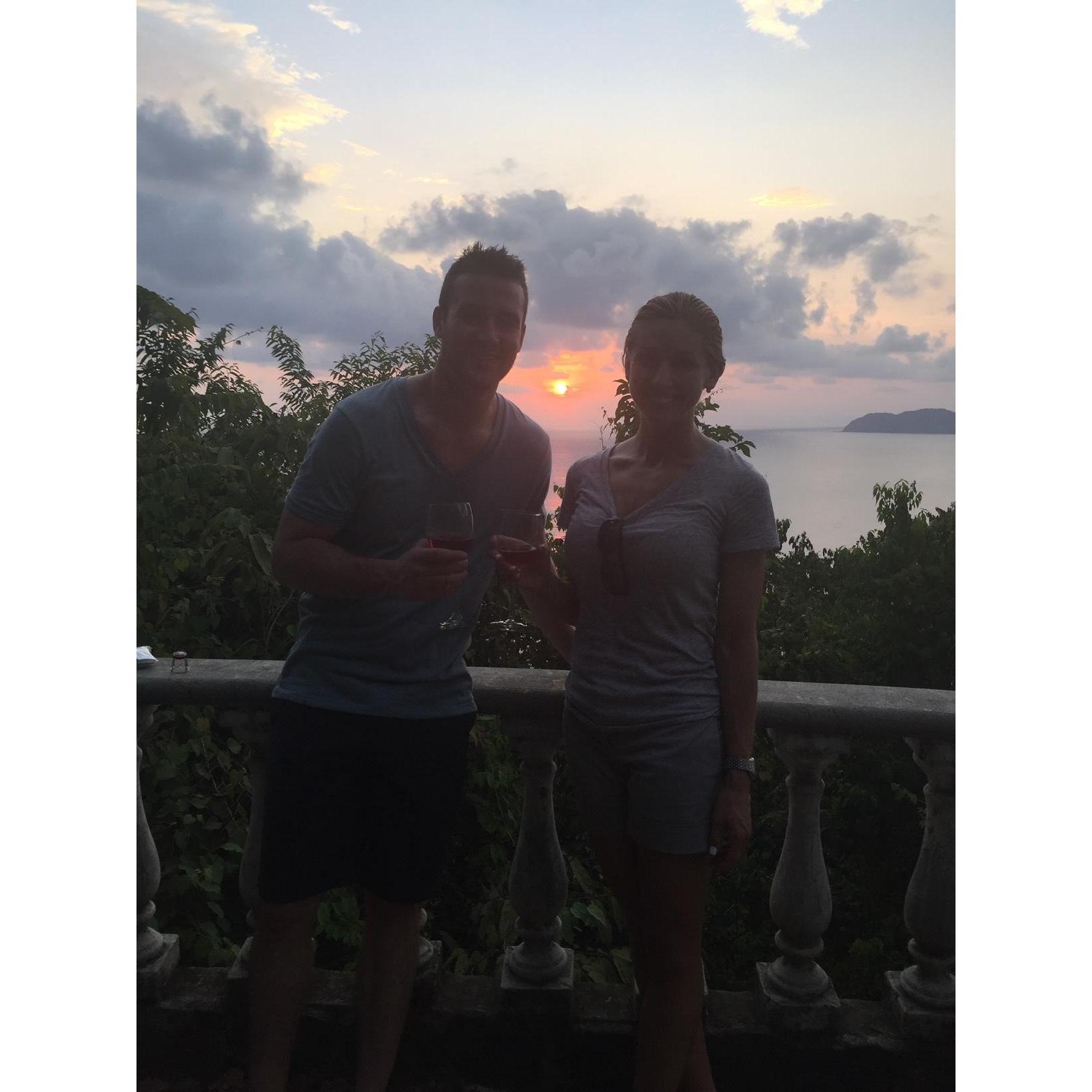 sunset in Costa Rica on Bryan's birthday