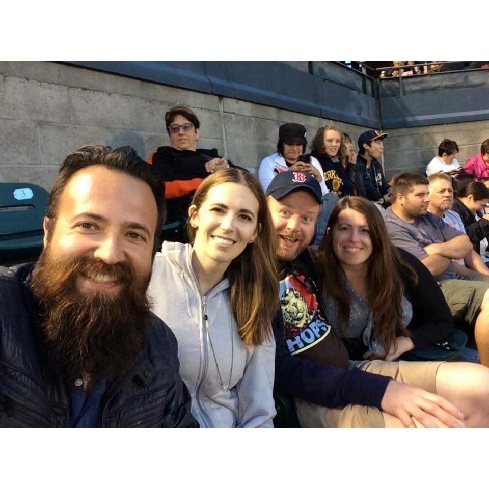 Giants game with my sister Lauren and my brother in law Adam!
