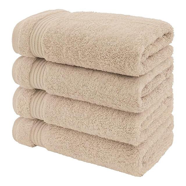 American Veteran Towel for Bathroom, 4 Piece Hand Towel Sets Clearance Prime, 16 inch 28 inch 100% Turkish Cotton Face Hand Towels, Bathroom Set of 4, Beige Hand Towels