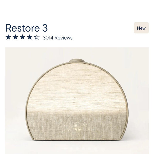 Hatch Restore 3 - Smart Sound Machine Alarm Clock | Hatch