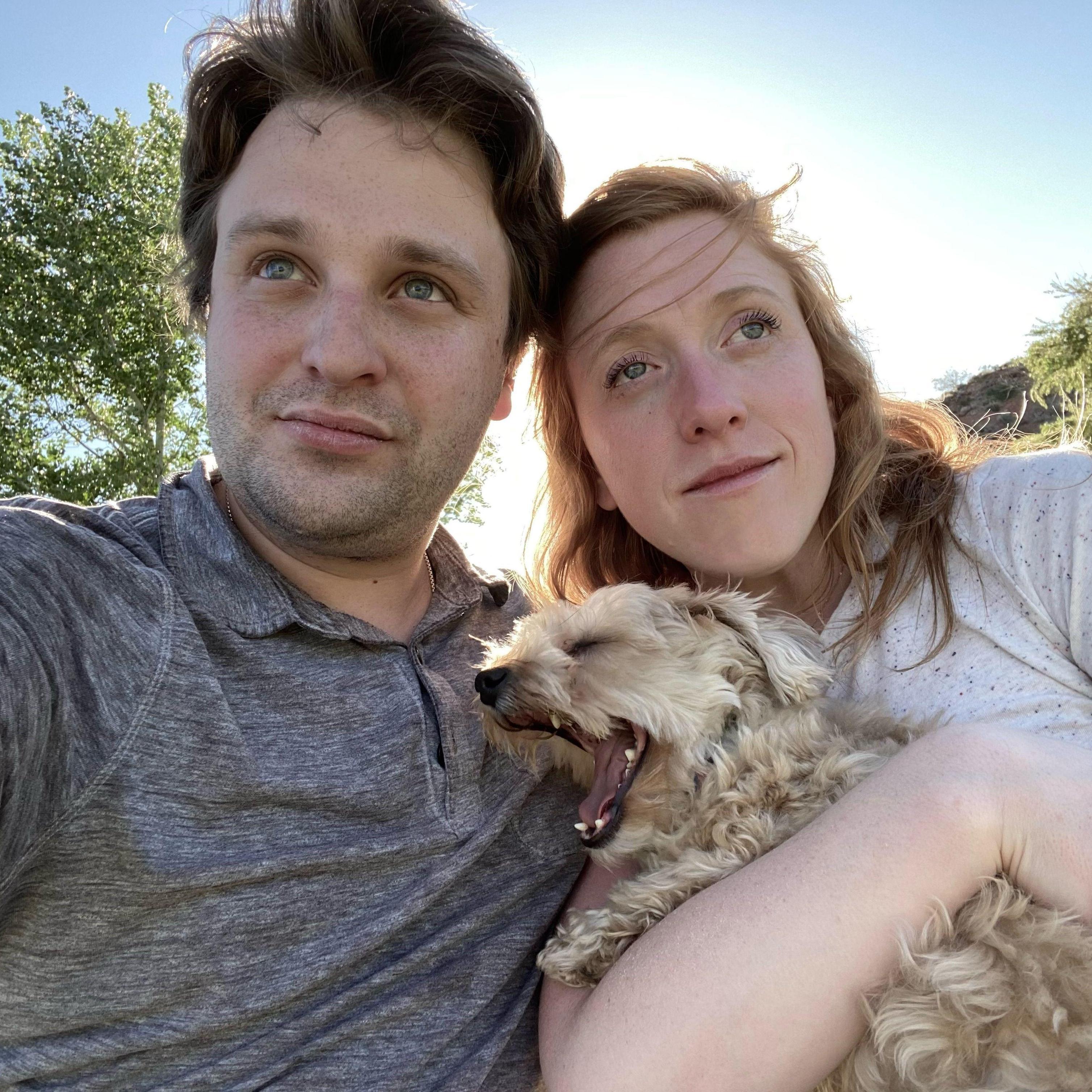 Golfing in St. George. Pebbles waking up, getting ready to hit the green.