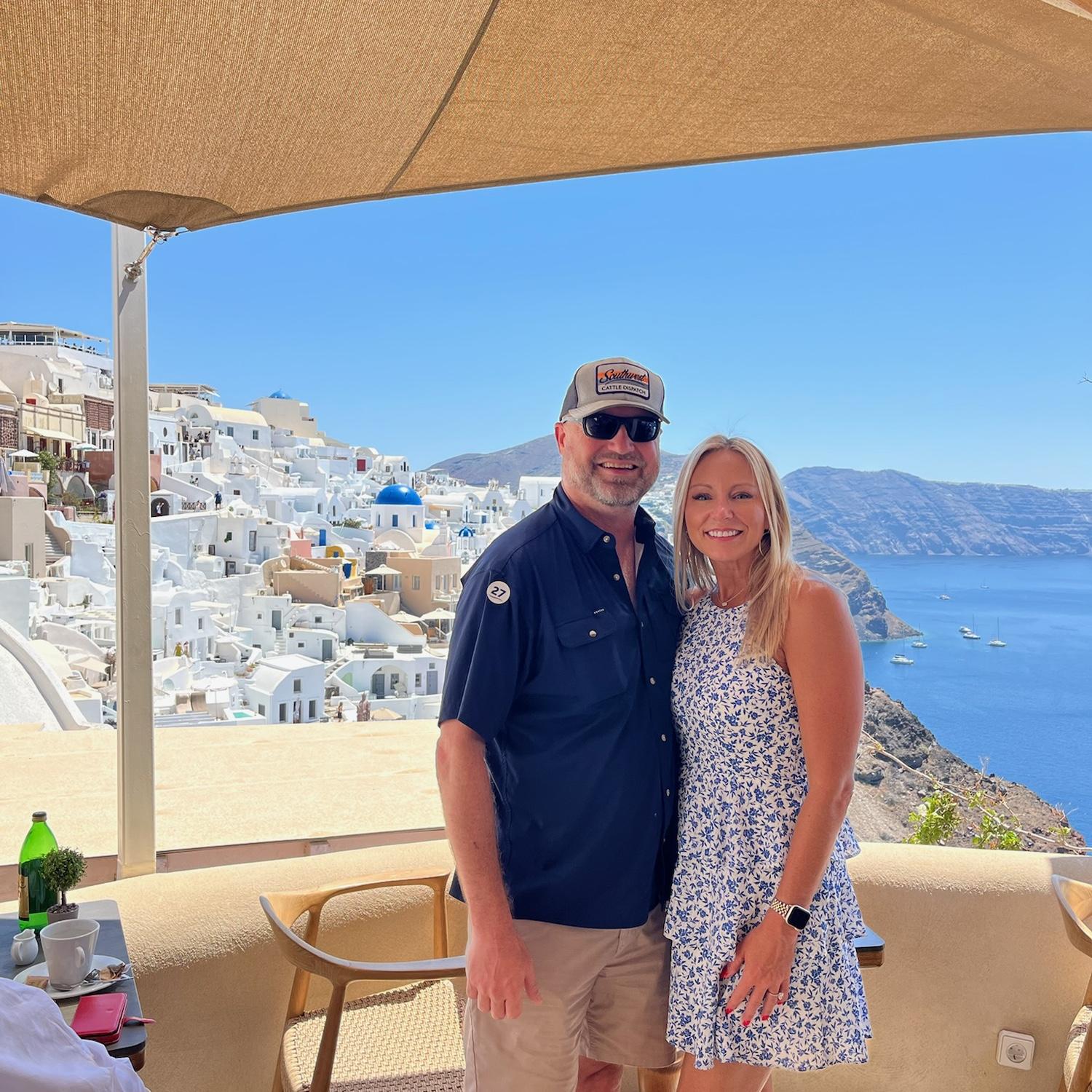 Just having some brunch in Santorini. No big deal