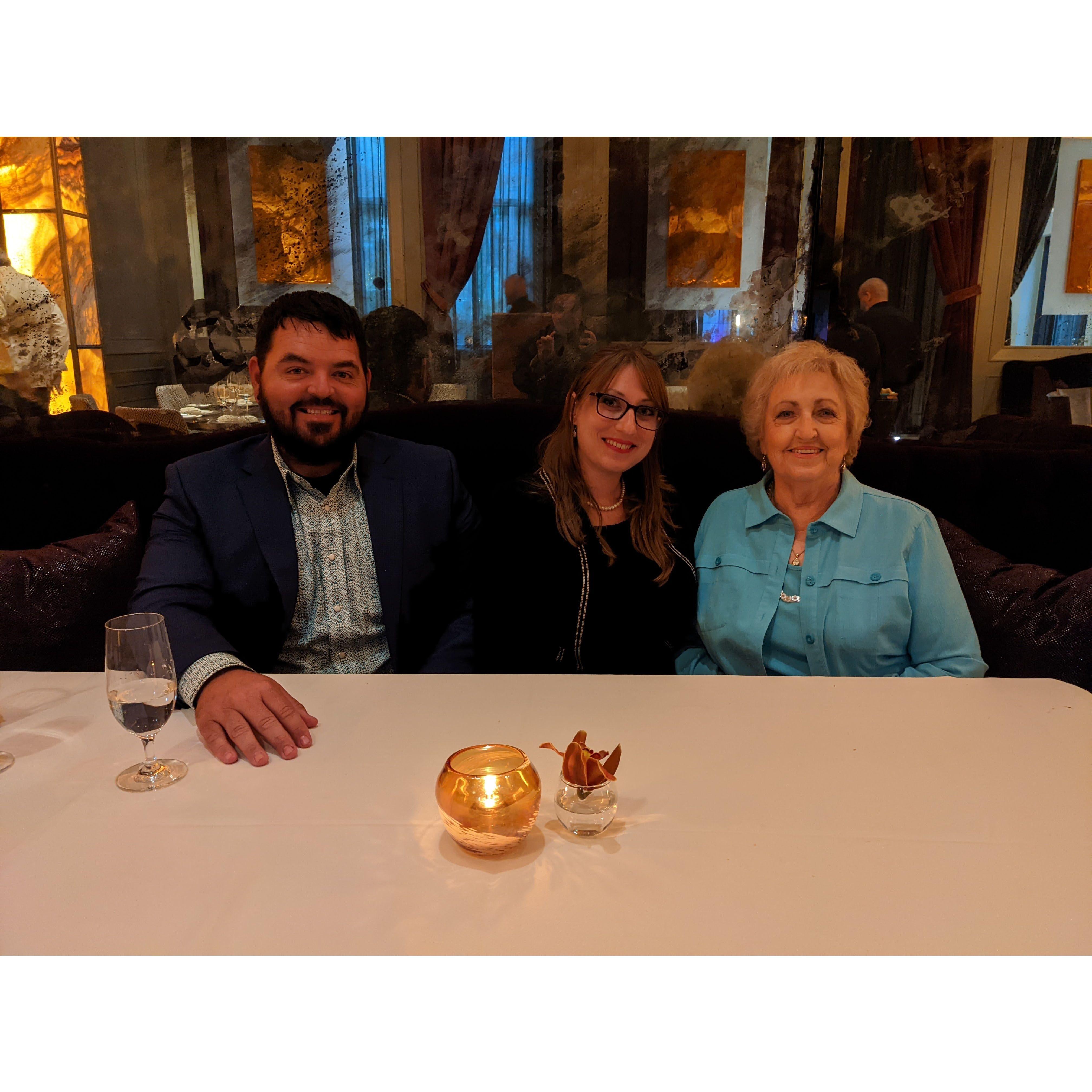 Mawmaw's birthday! Isaac treated the ladies to Fearings restaurant in Dallas