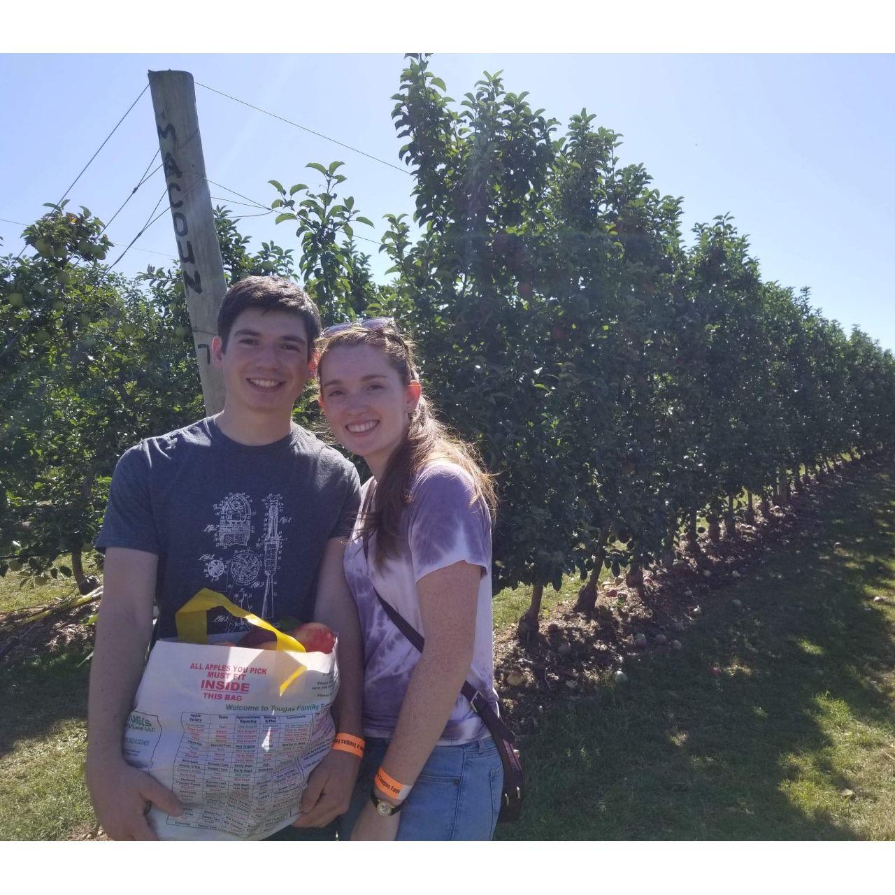 Oct 2019: Soaking up the fall with friends apple picking!