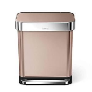 simplehuman™ 30L Rim Step Trash Can, Rose Gold
