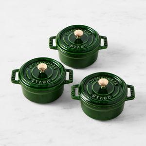 Staub Enameled Cast Iron Mini Cocotte, set of 3