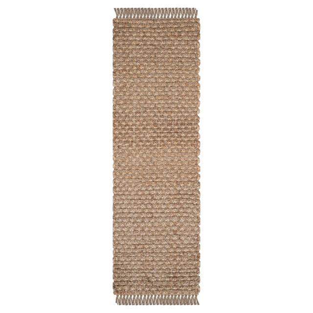 Natural Solid Loomed Runner - (2'6"x14' Runner)- Safavieh