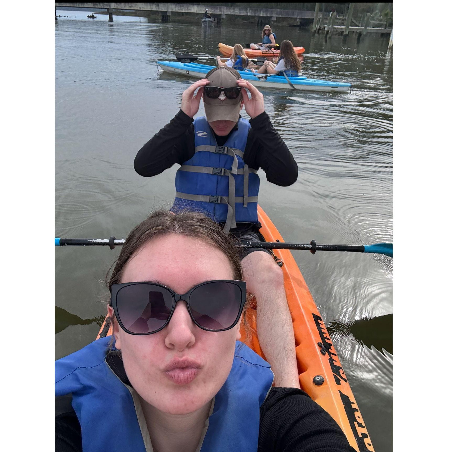 Spring Break with Nana Seay and Papa - drove down to Gulf Shores and kayaked with dolphins!