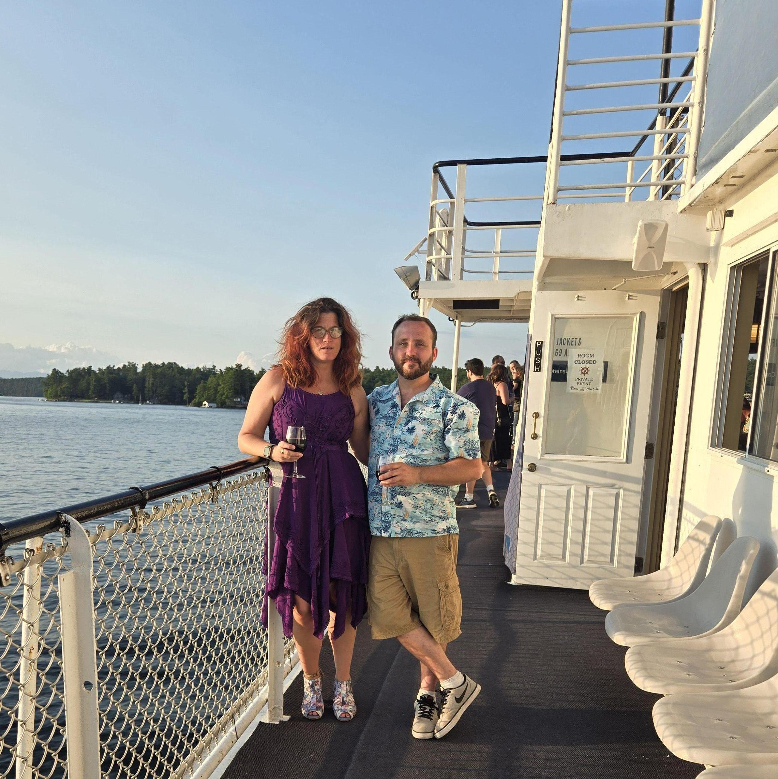 Sunset Cruise, Lake Winnipesaukee. One of our many trips with Zach & Sabrina!