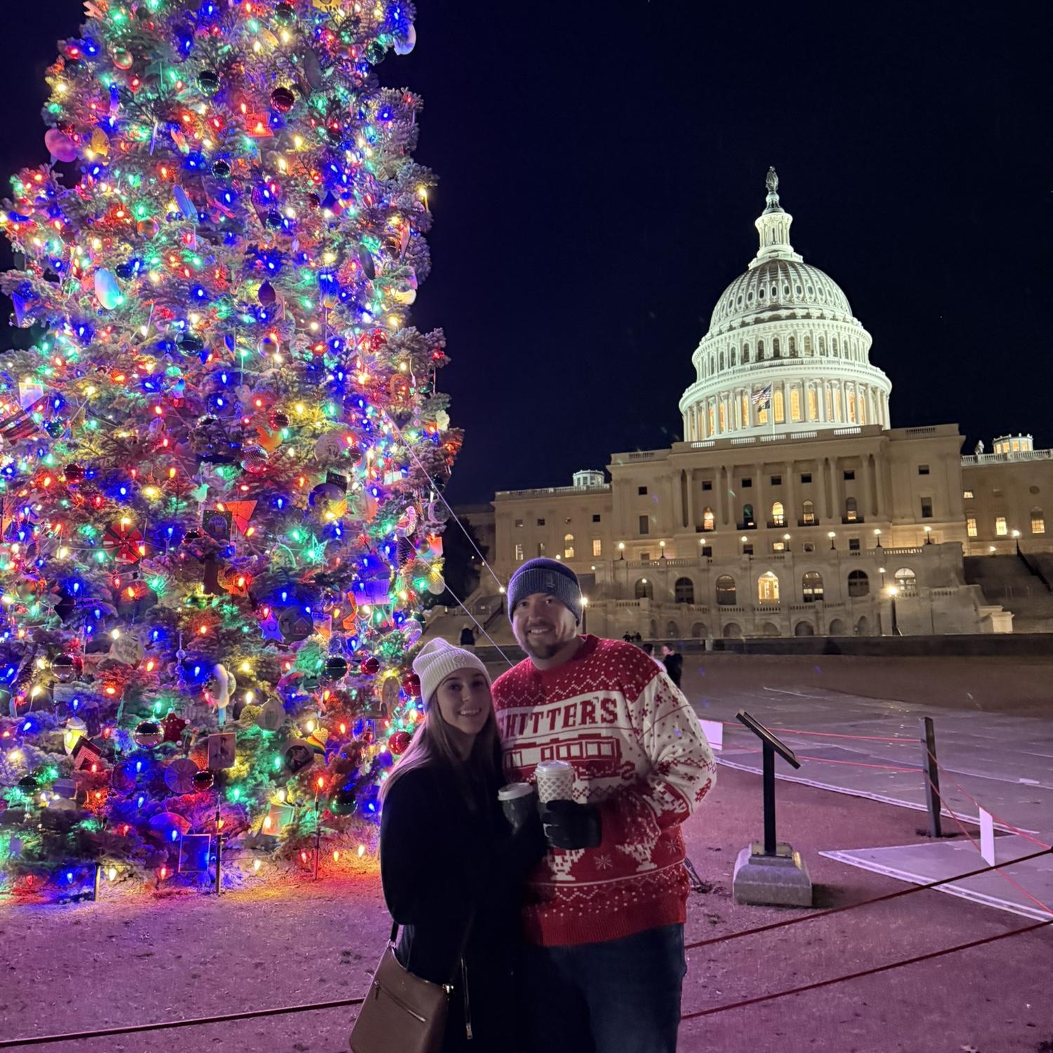 Their story began when they both met while working in Congressional affairs, and later after Rachel left the office, they would keep running into one another at work!