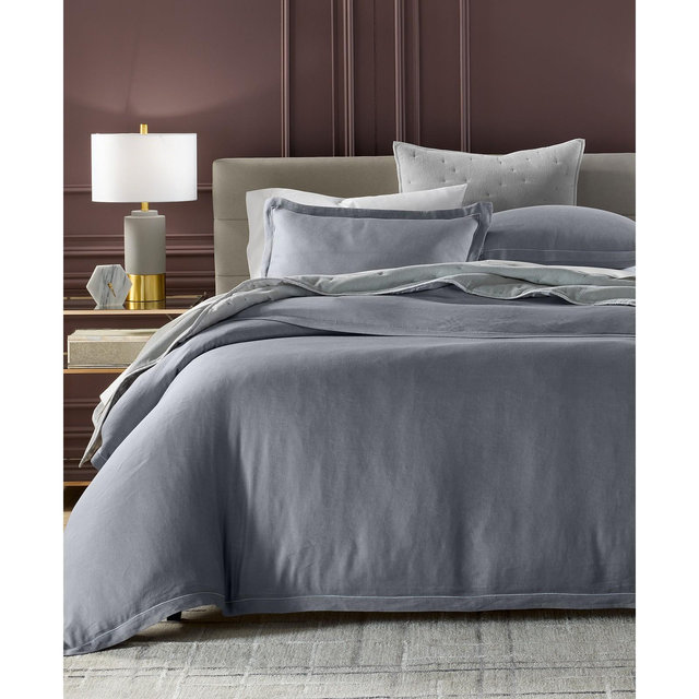 Hotel Collection Linen/Modal Blend 3-Pc. Duvet Cover Set, Full/Queen, Exclusively at Macy’s