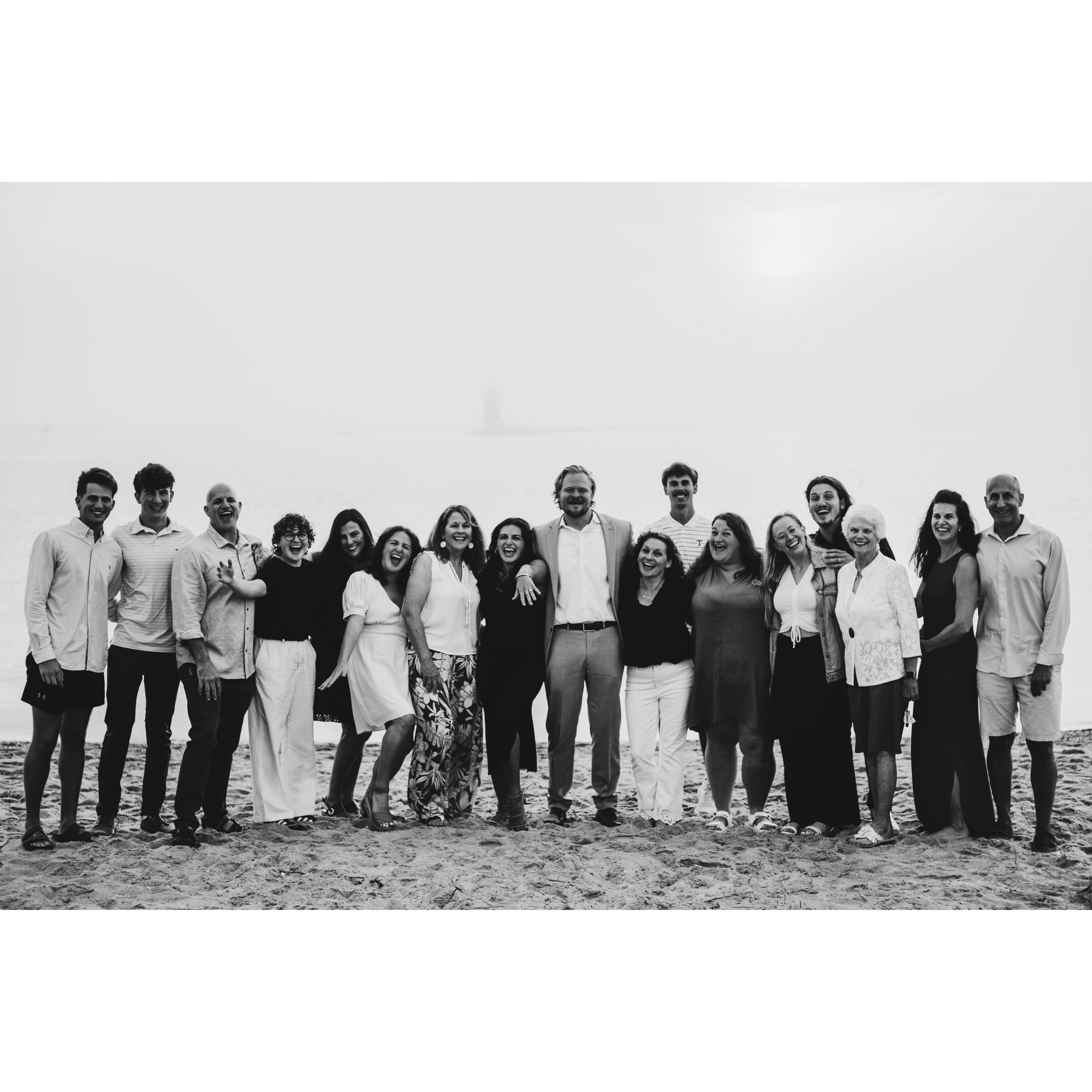 All the family members who came out for the surprise proposal!