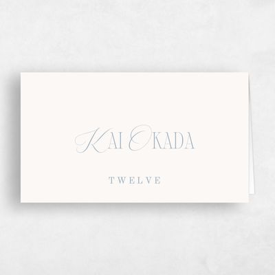 Powder Blue Wedding Place Card - Summit