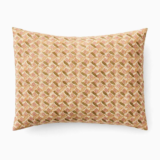 Pierce & Ward Floral Lattice Standard Sham, Mahogany Rose