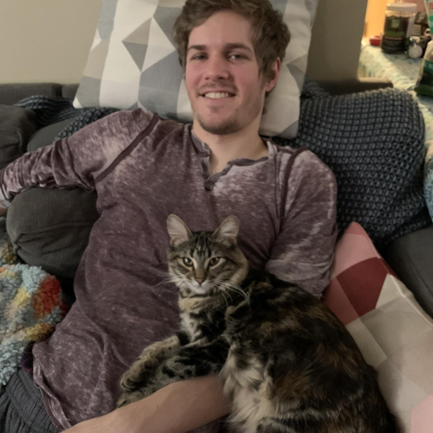 Philip and Smokey love to cuddle