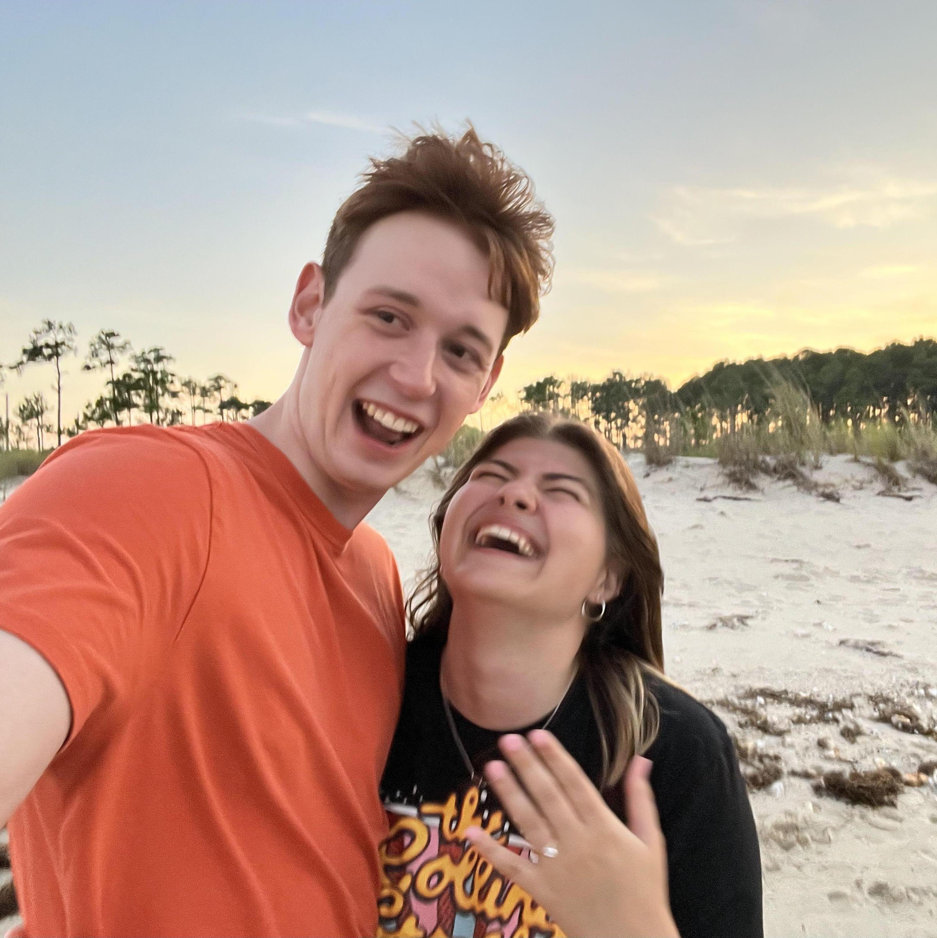 My favorite photo of the evening he proposed! So much joy!