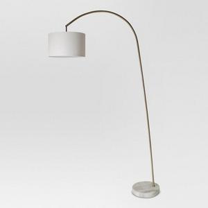Shaded Arc with Marble Base Floor Lamp Brass - Project 62™