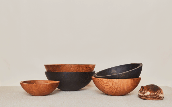 SOLID OAK BOWLS