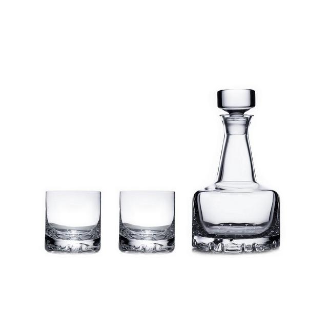 Orrefors Erik Double Old Fashioned Glasses & Decanter Set