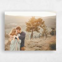 Grey Wedding Thank You - Saranac Photo