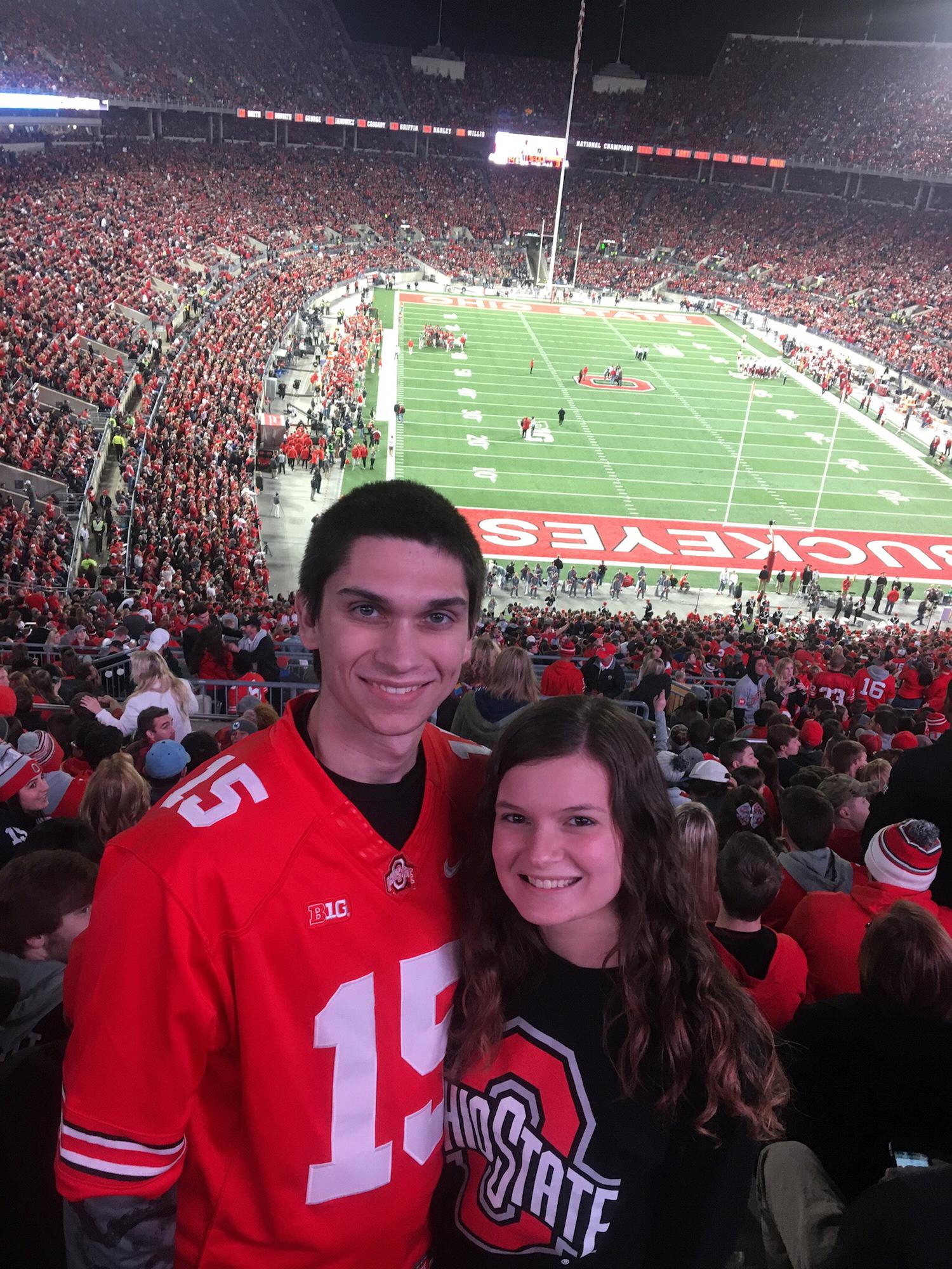 Our first of many Ohio State games together