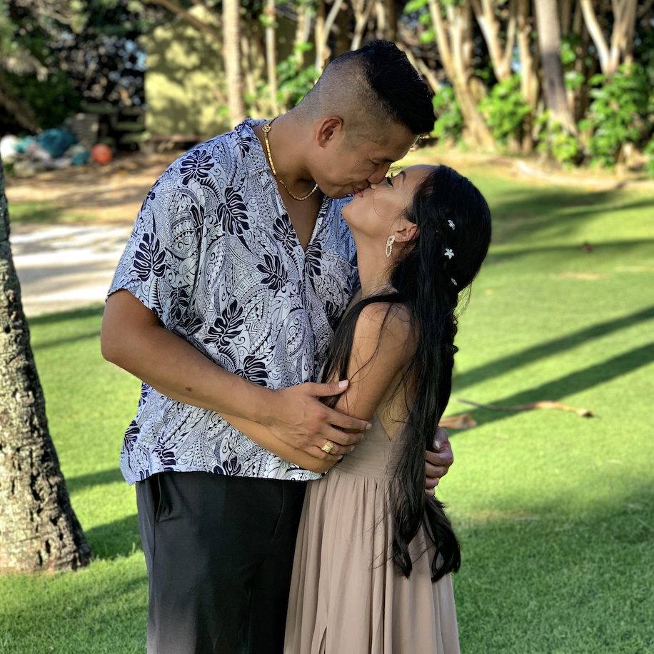 That one time we flew to Hawaii after class, went to Heather & Kyle's wedding, then flew back because we both had an exam the next day