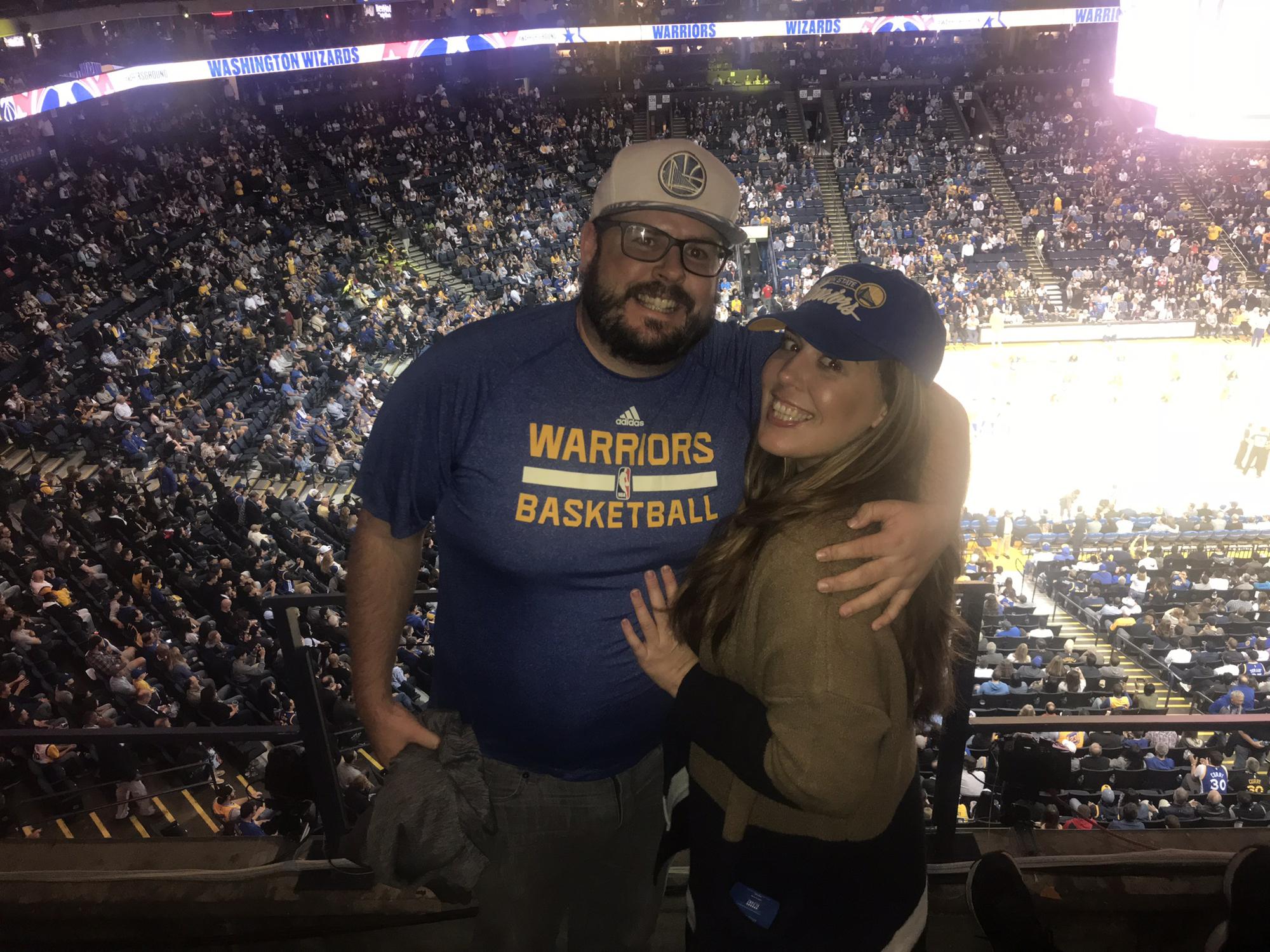 Our first Warriors game!