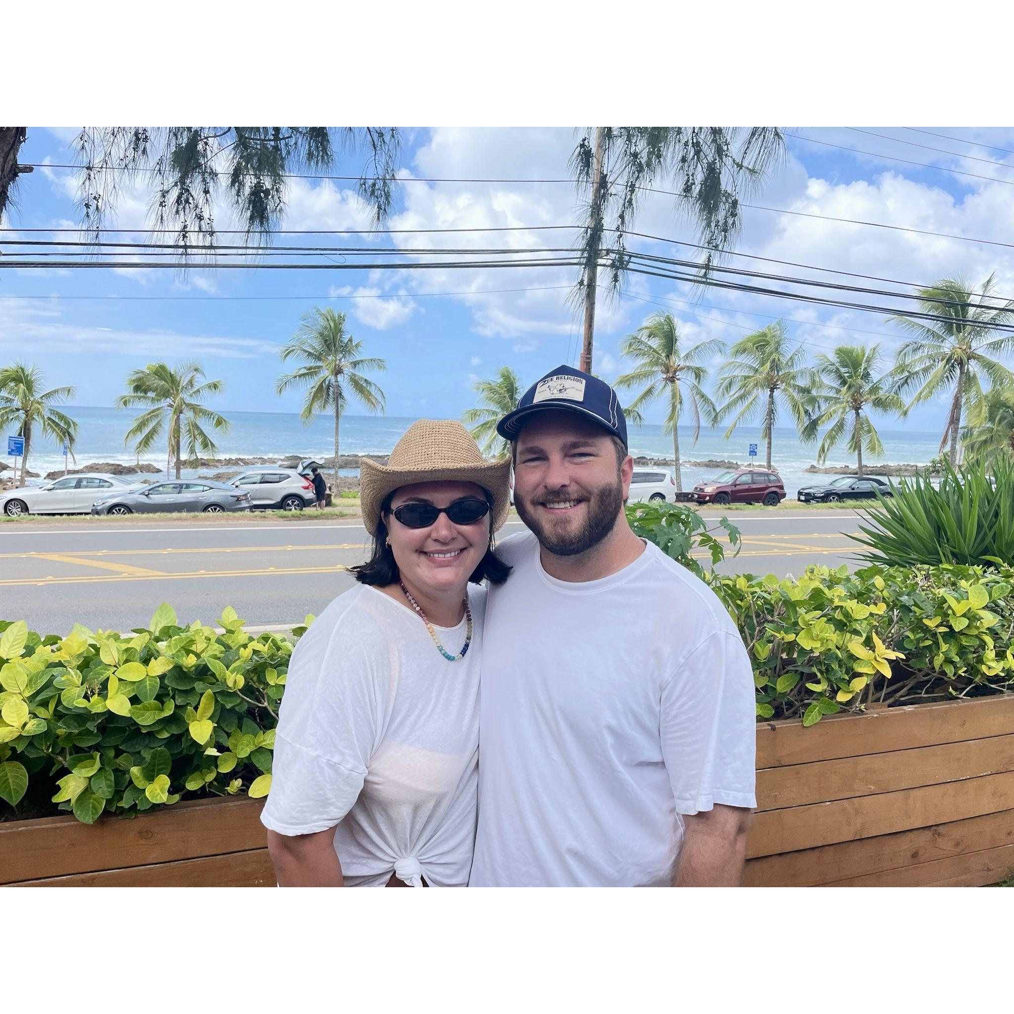 2024 - Enjoying lunch at some food trucks on the North Shore in Oahu, HI