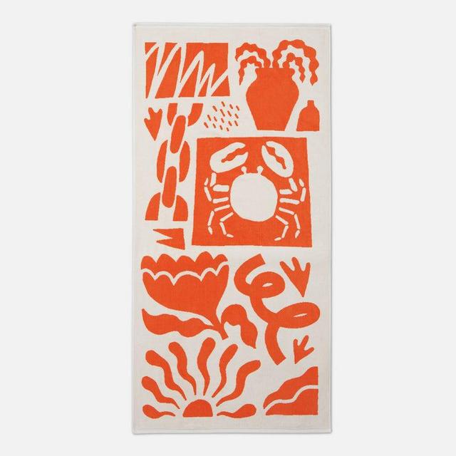 Artist Series Beach Towel - Red and White