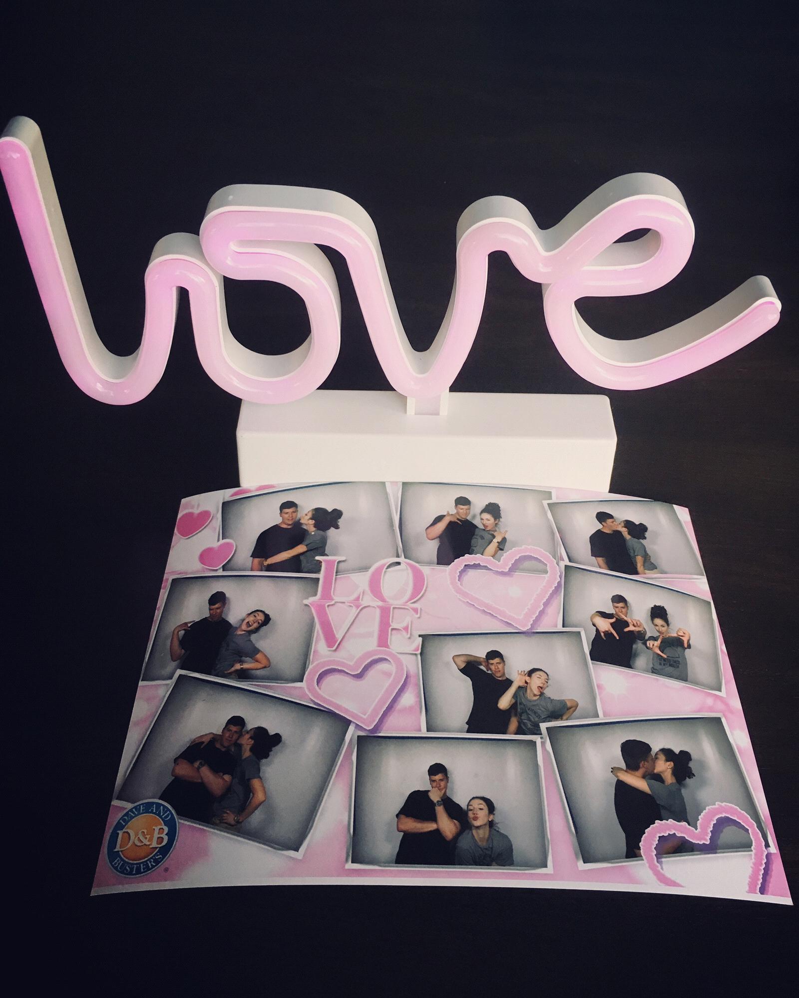 We went to Dave and Busters and won this awesome LOVE prize!