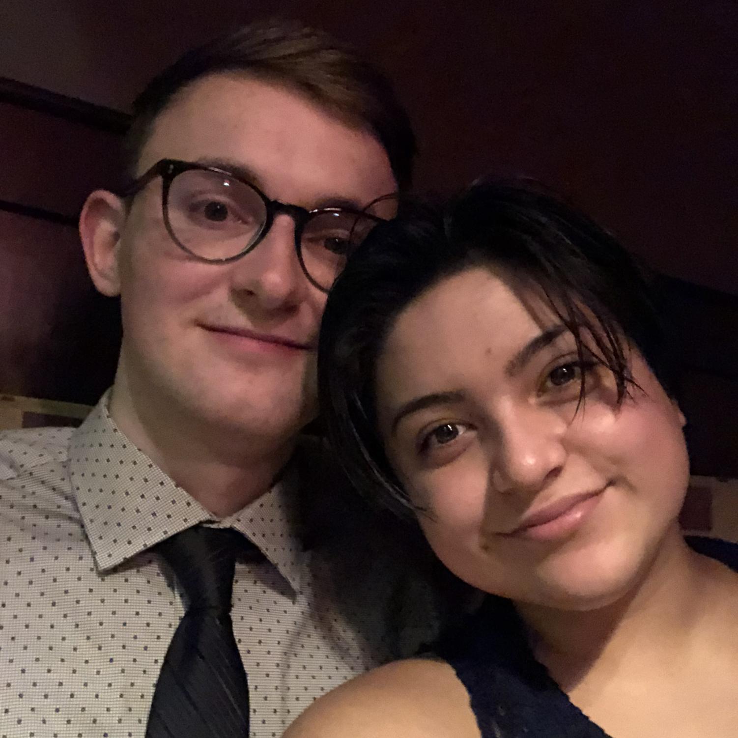 Our date at the Melting Pot before Isaiah left for basic training.