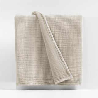 Reversible Stripe Gauze Throw Blanket