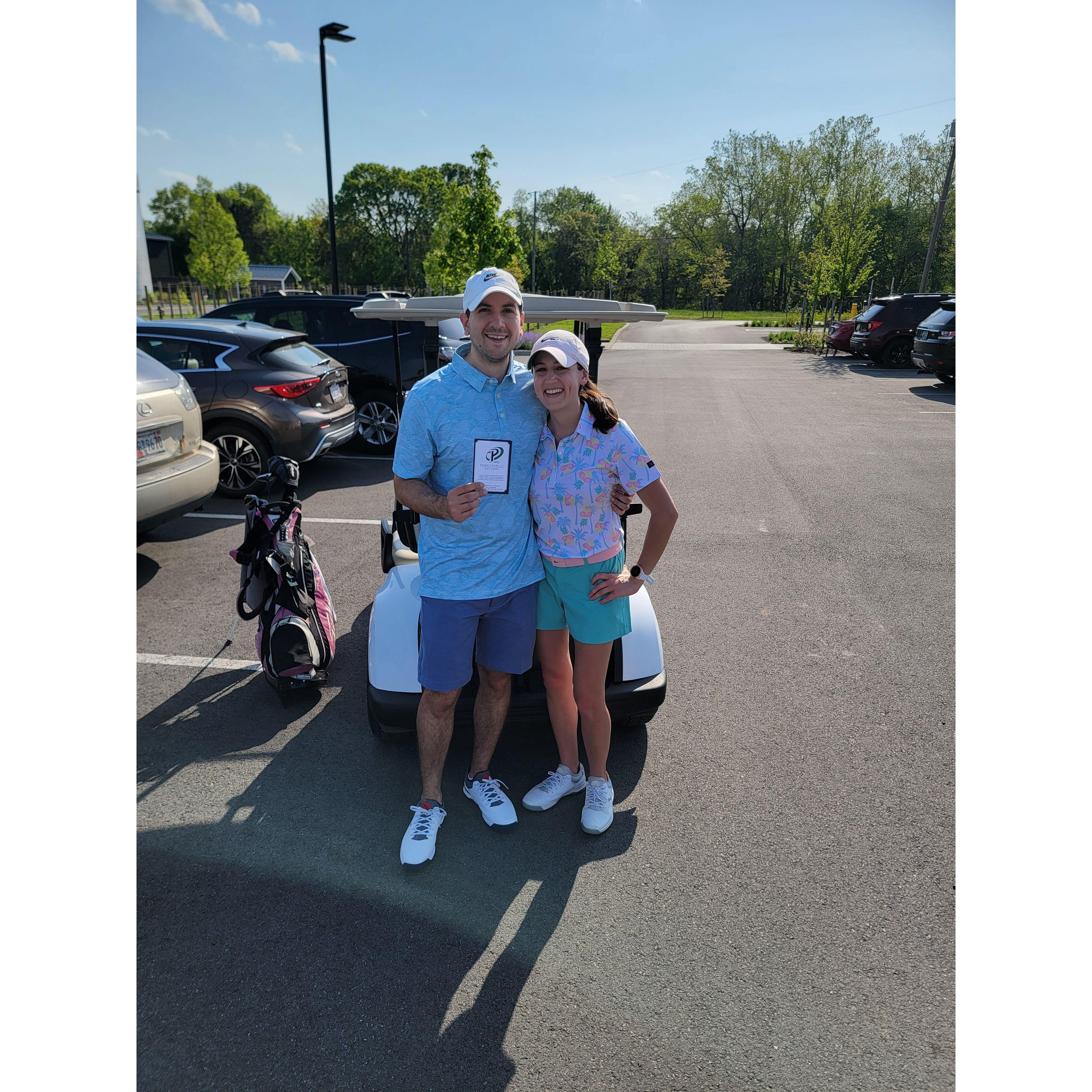 Taner's first round of golf