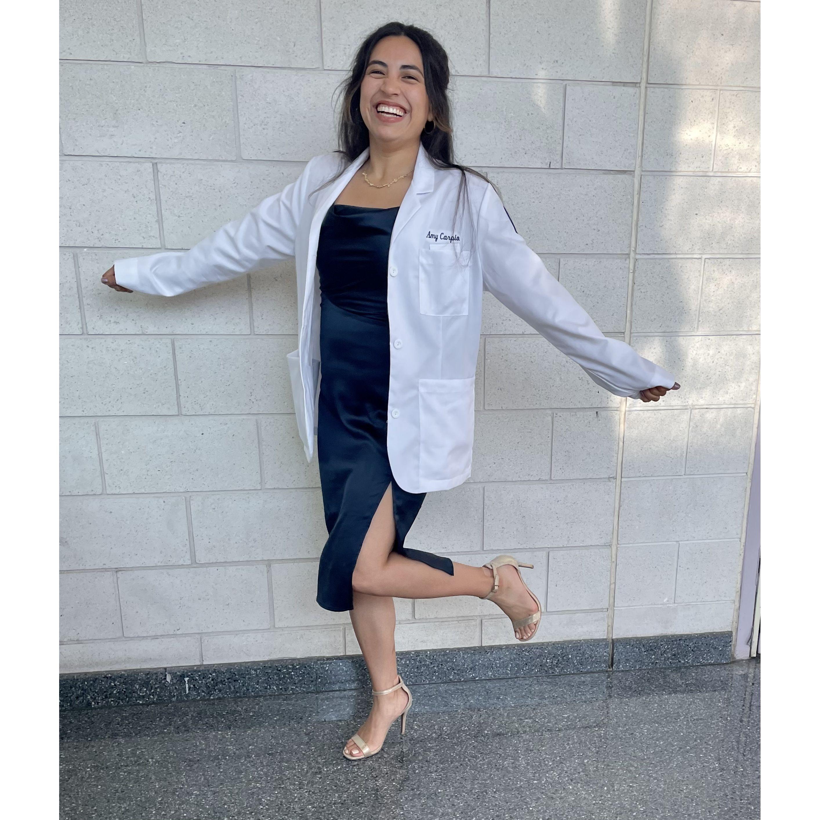 Amy in her White coat ceremony