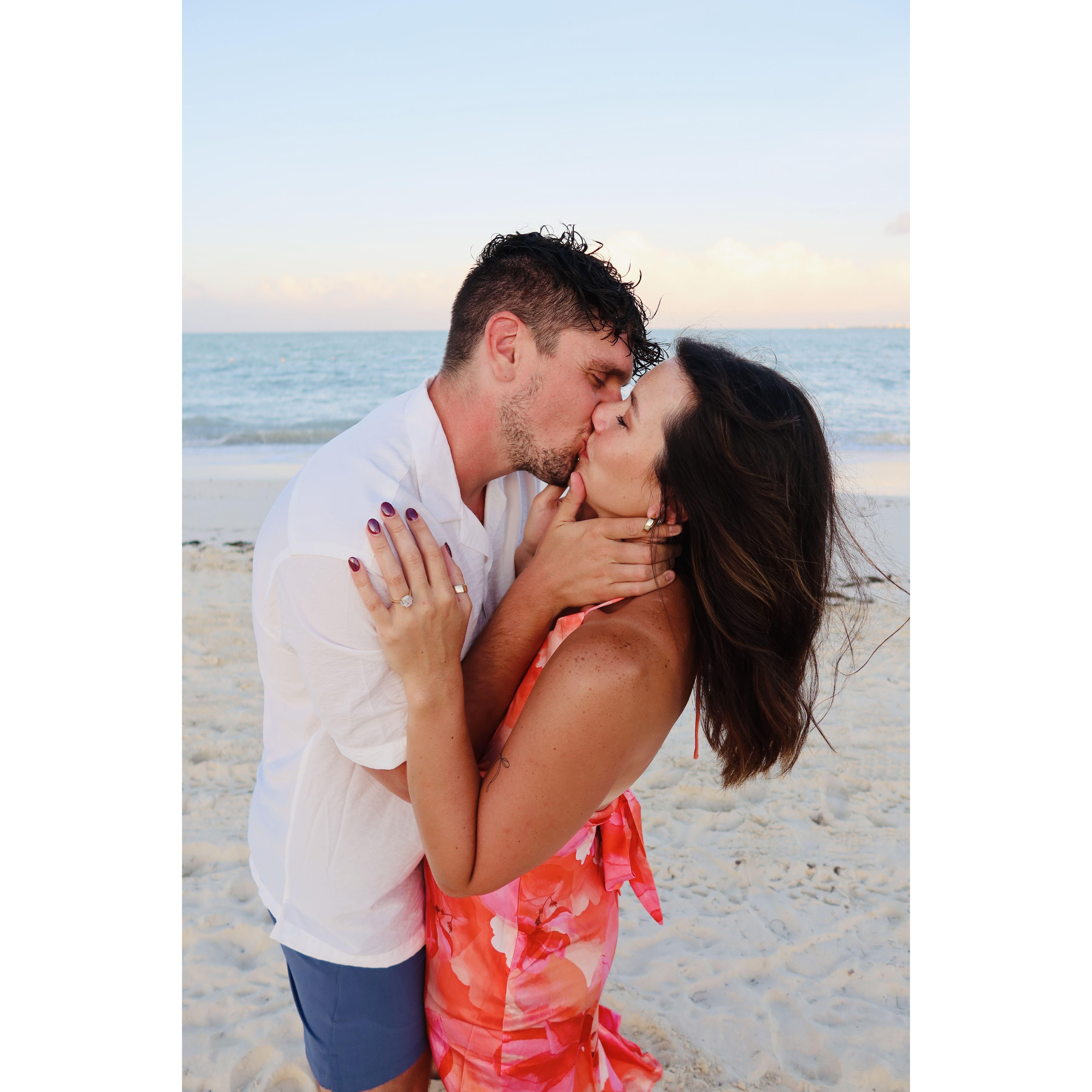 Some engagement photos on the beach in Mexico